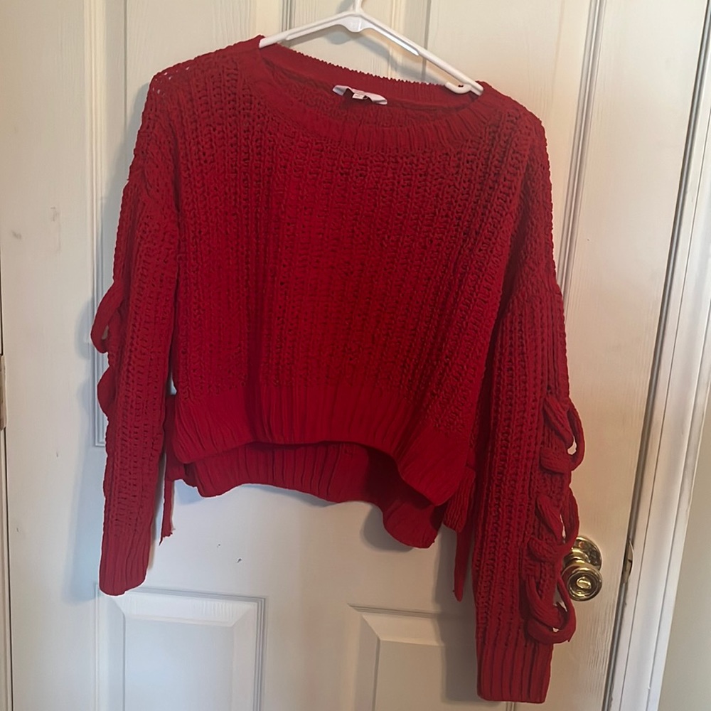 Red Cropped Sweater